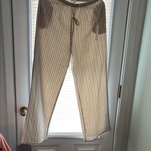 Striped blue loose casual pants